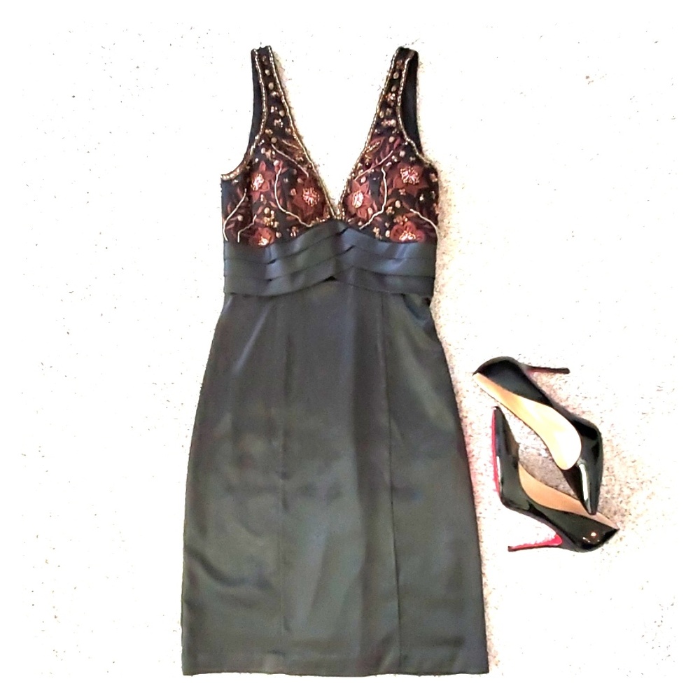 Sue Wong Nocturne Beaded Cocktail Dress